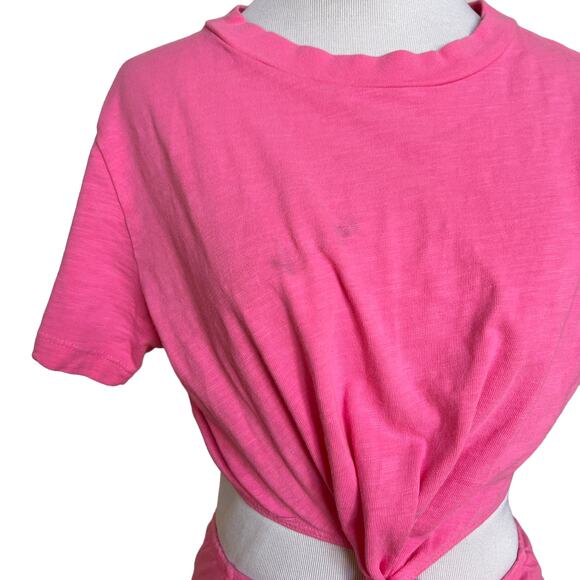 LNA Devan Twist Tee Dress in Neon Pink XS NWT - Picture 5 of 10